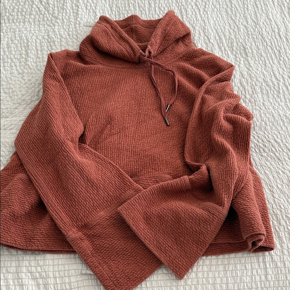 Lululemon Cozy Rust Hooded Sweater